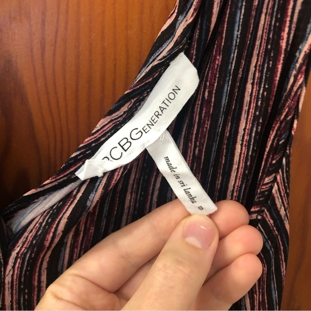 Bcbgeneration Pink Striped Multi-Colored Romper S… - image 2